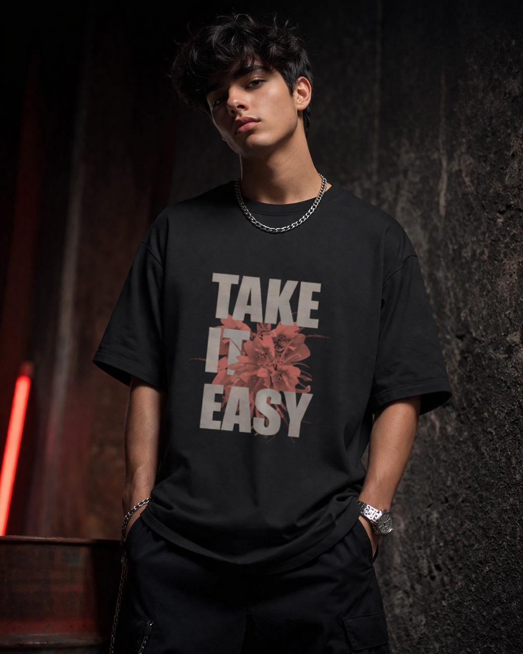Take It Easy Unisex Oversized Standard T-Shirt